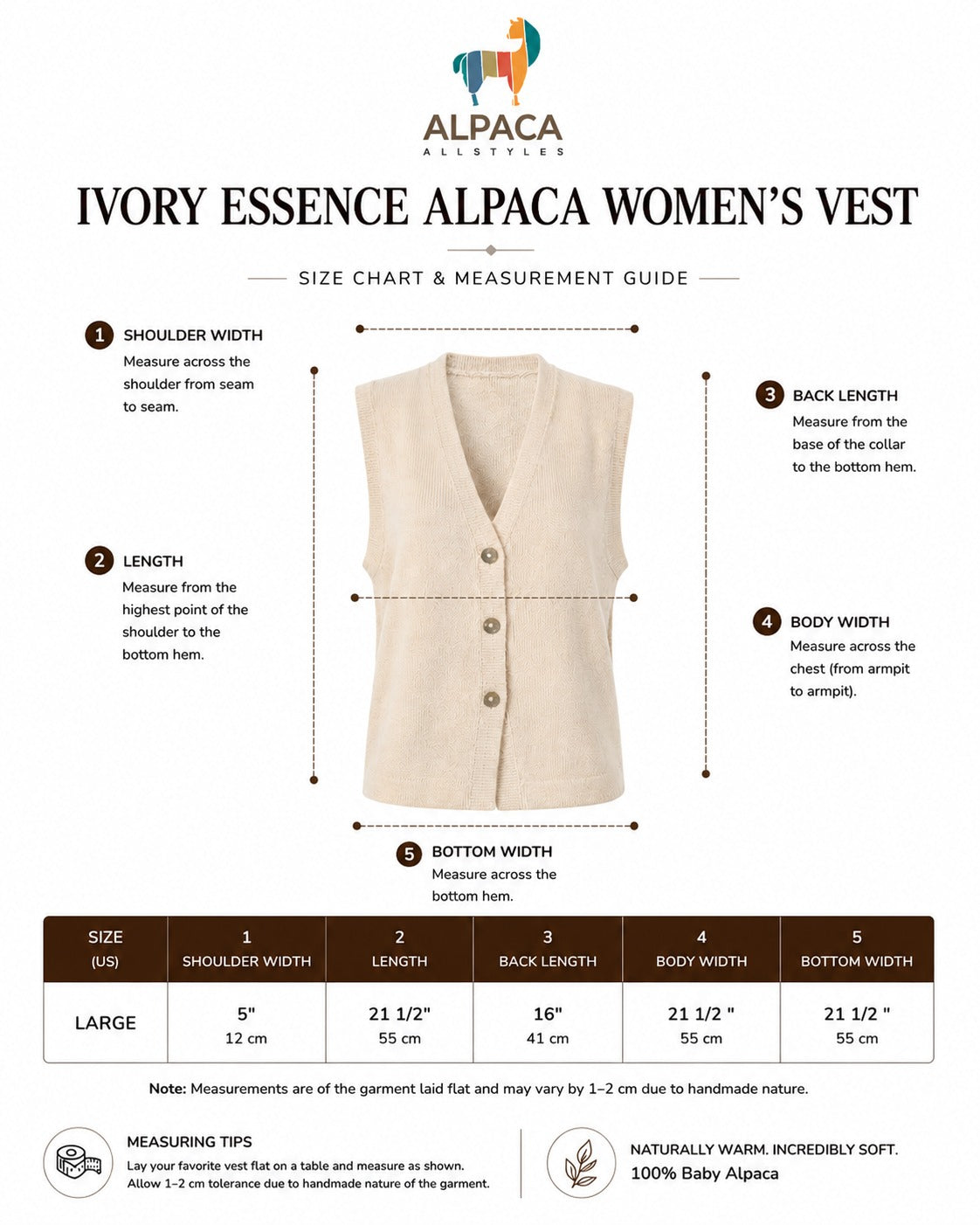 Ivory Essence Alpaca Women’s Vest