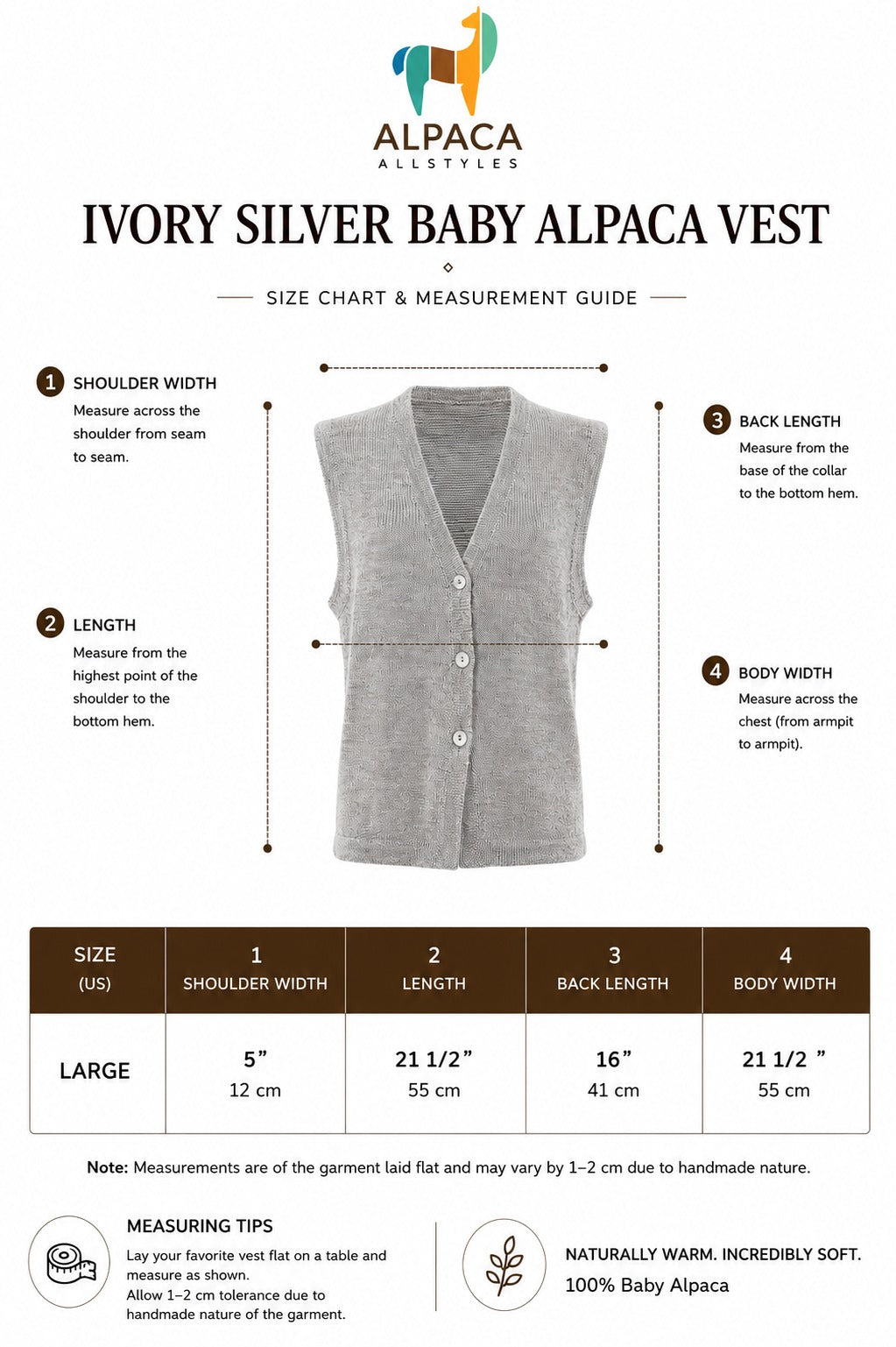 Silver Baby Alpaca Vest