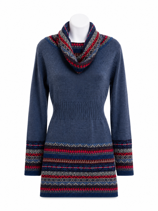 Nordic Midnight Alpaca Dress