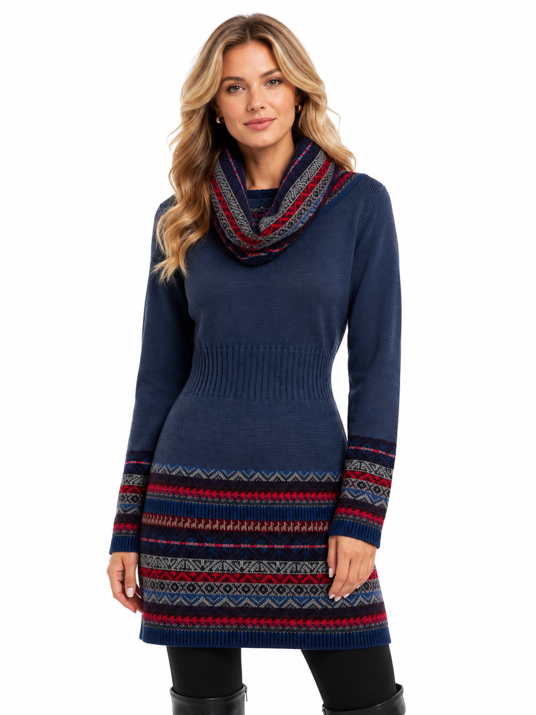 Nordic Midnight Alpaca Dress