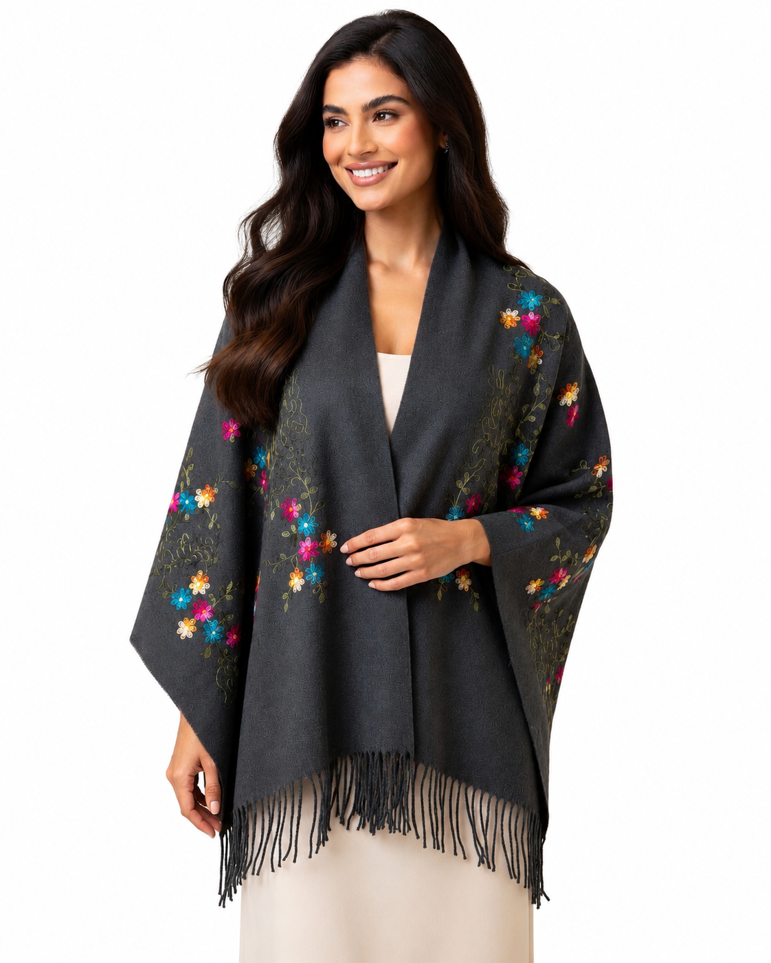 Mystic Floral Cashmere Shawl