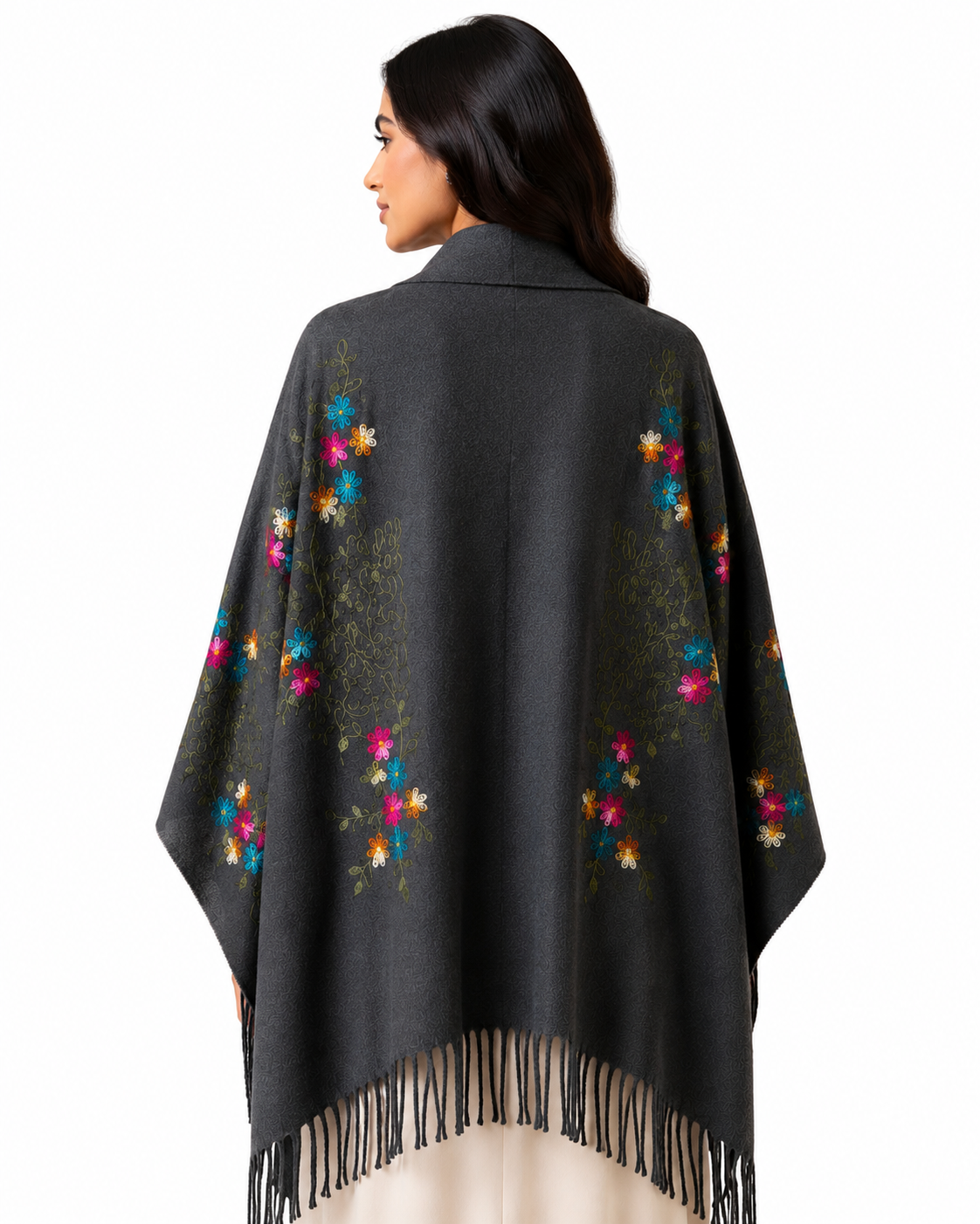Mystic Floral Cashmere Shawl