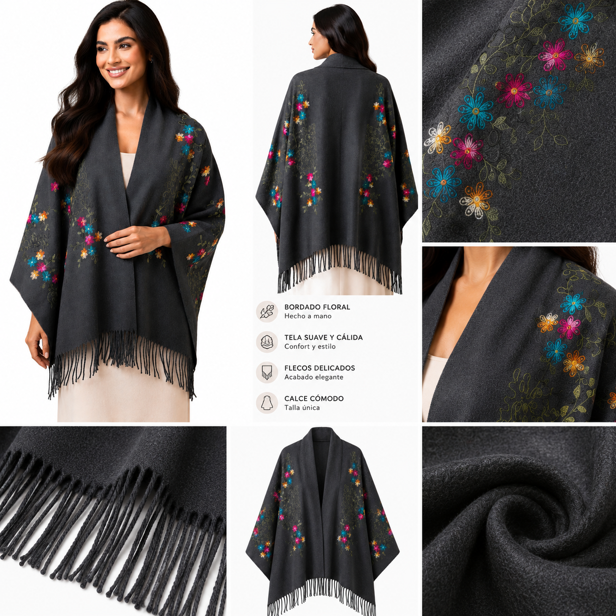 Mystic Floral Cashmere Shawl