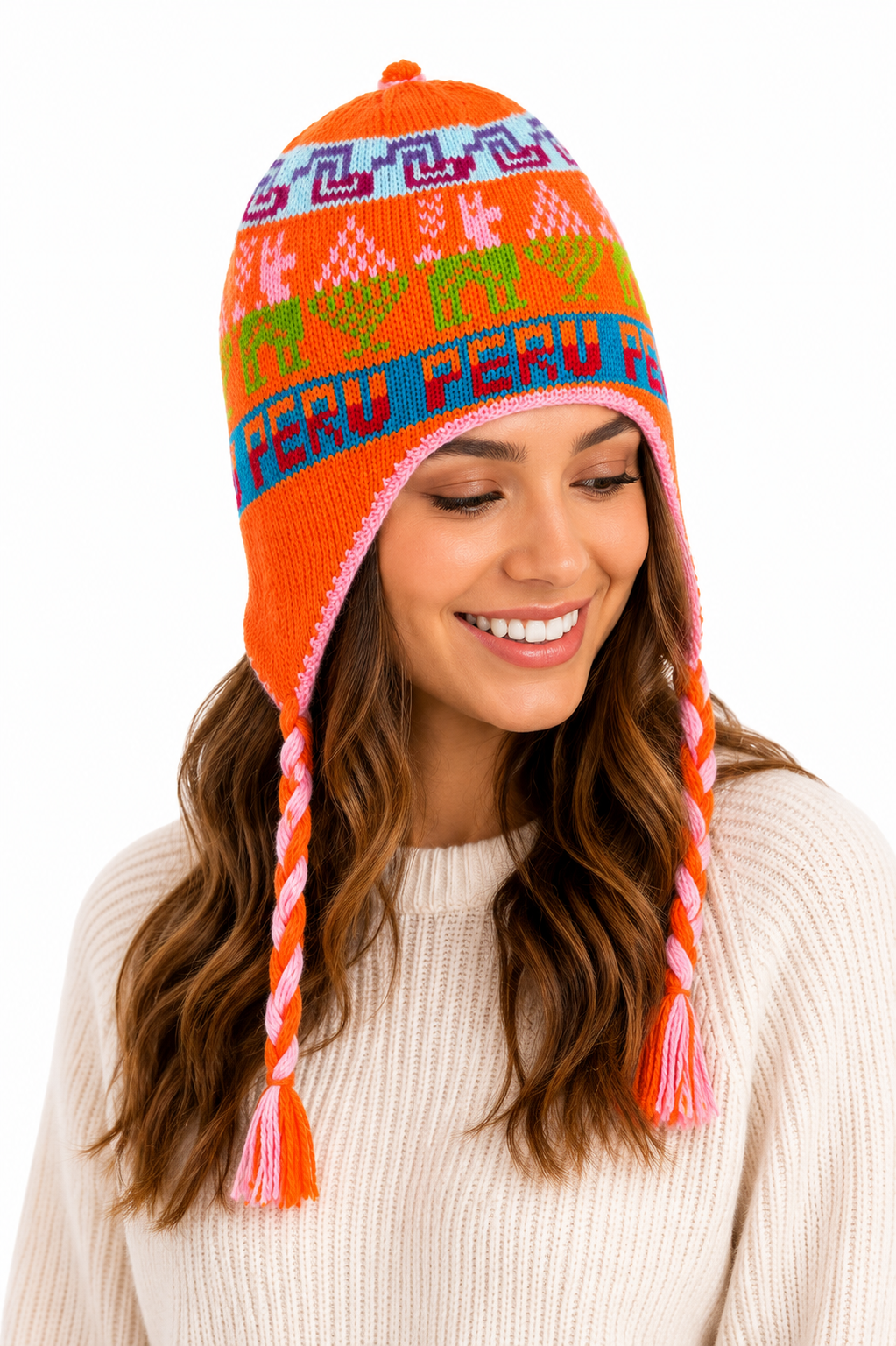 Sunset Reversible Alpaca Chullo Hat (Just One piece left)