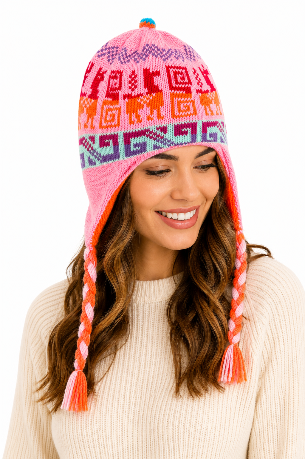 Sunset Reversible Alpaca Chullo Hat (Just One piece left)