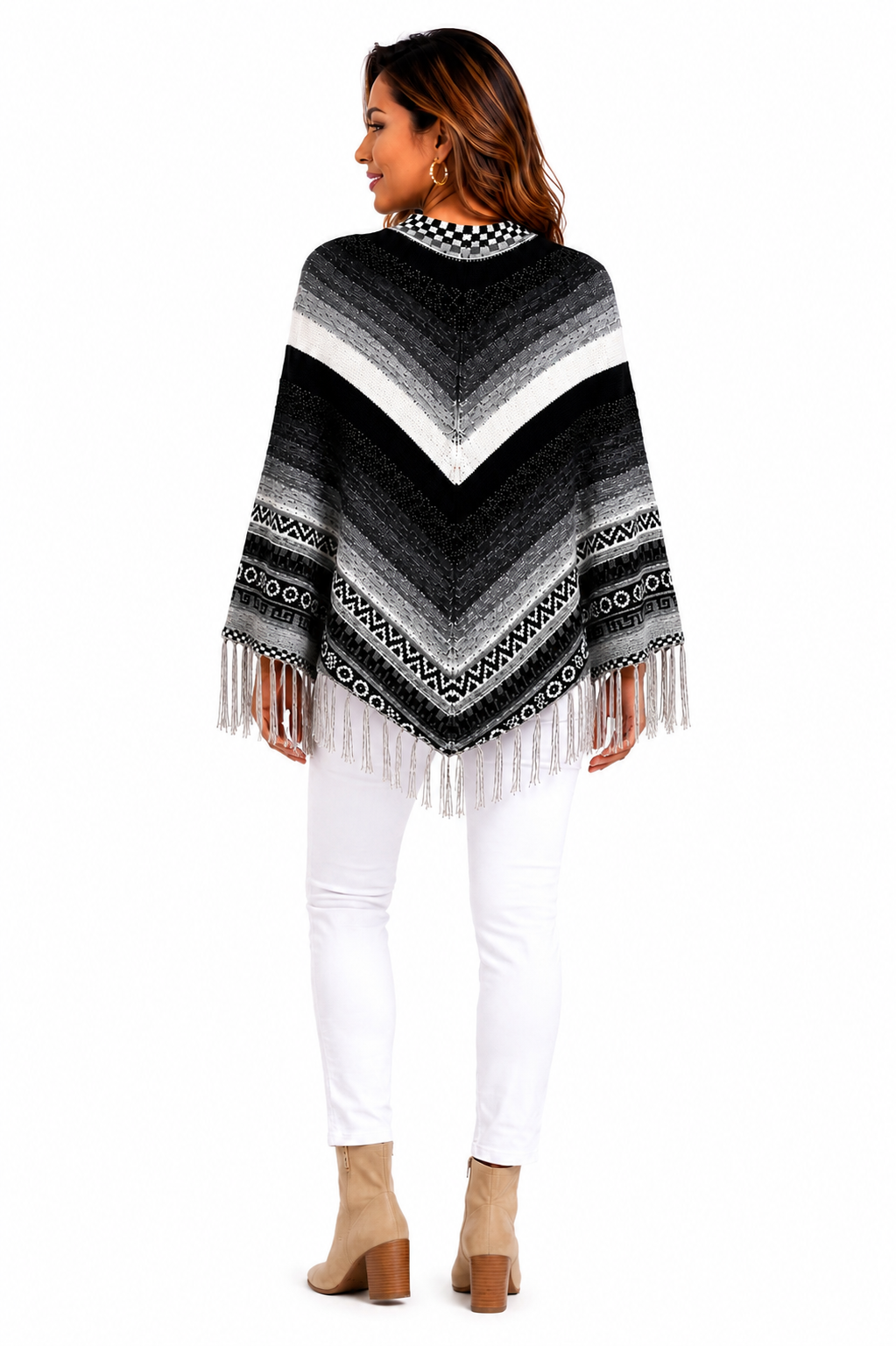 Andes Alpaca Gray Poncho