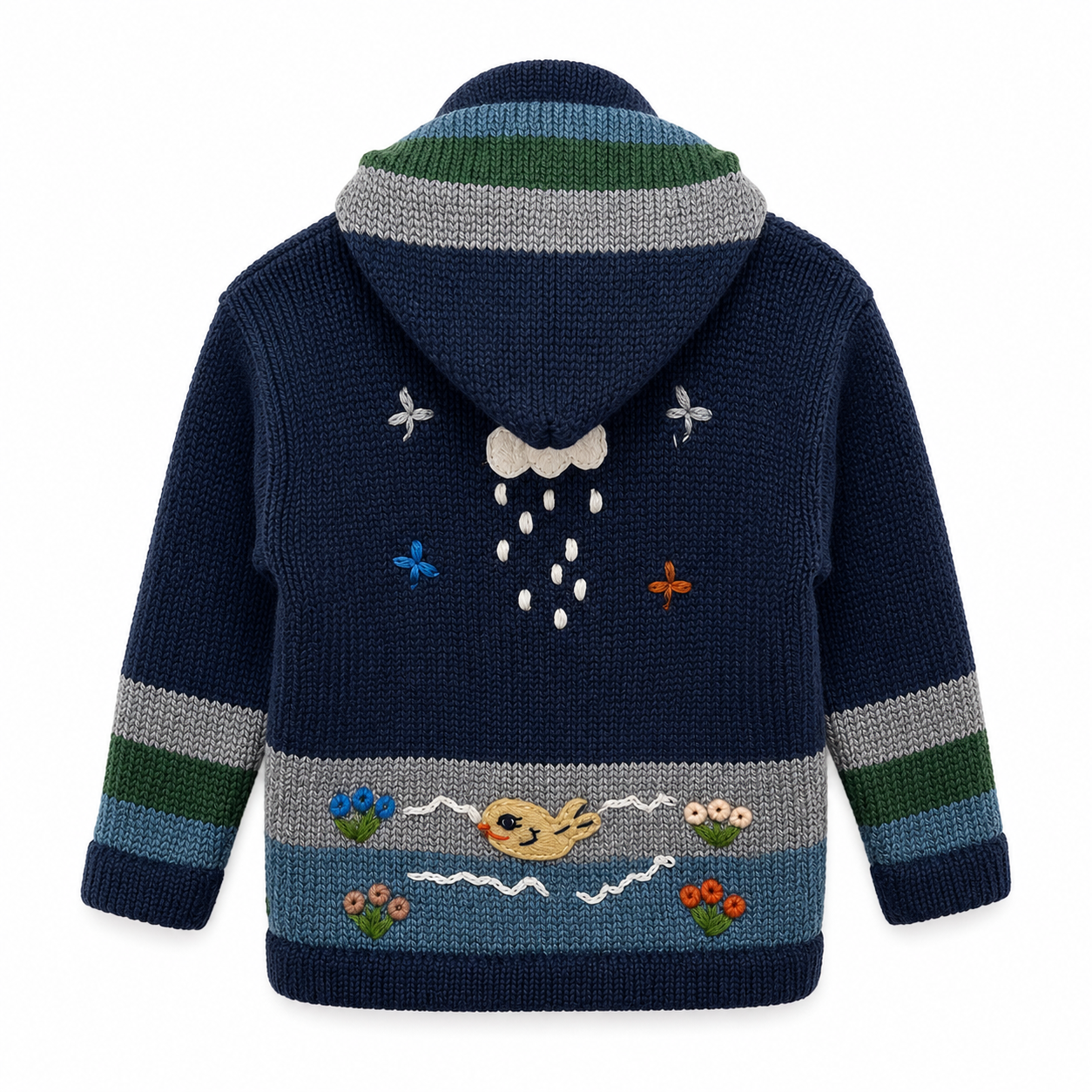 🌈Andean Adventure Kids Hoodie - Blue- Green