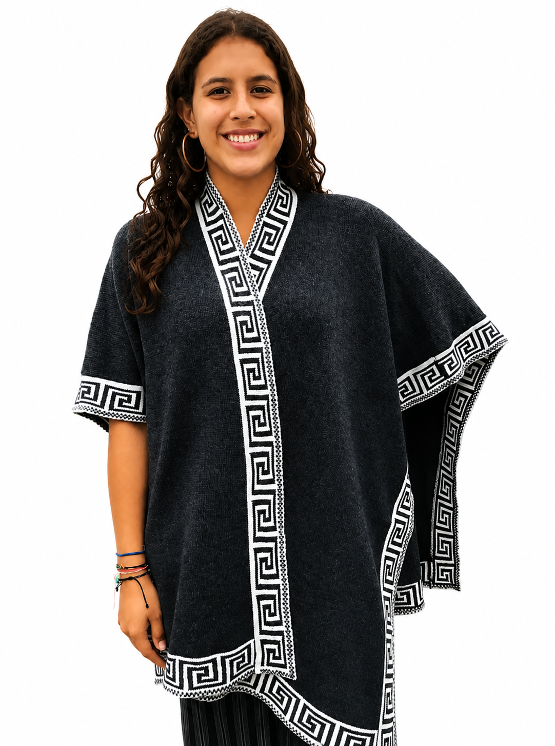 Solid Color Alpaca Capes with Irish Pattern