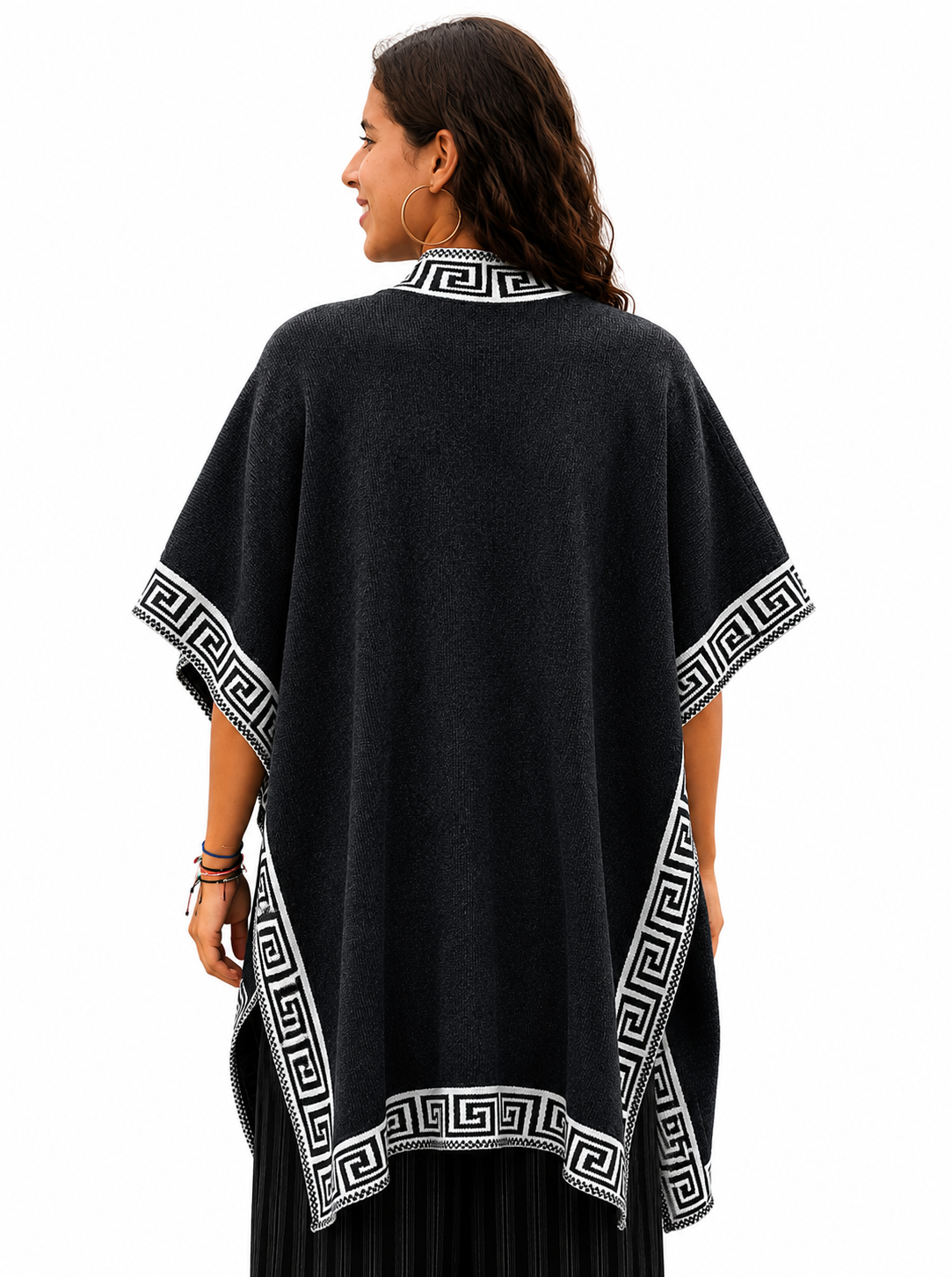 Solid Color Alpaca Capes with Irish Pattern
