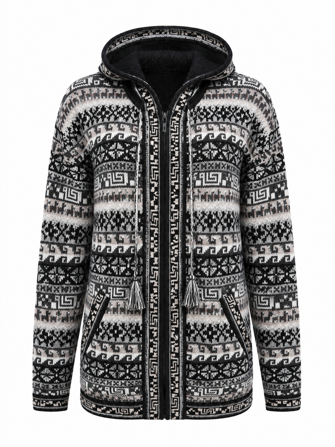 🦙 Andean Eclipse Alpaca Hooded Jacket