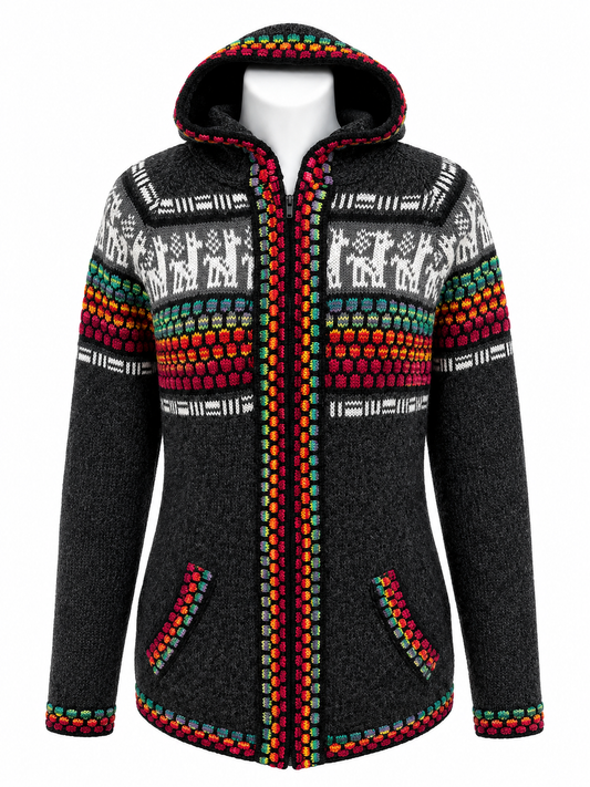 Chakra Alpaca Spirit Hooded Sweater