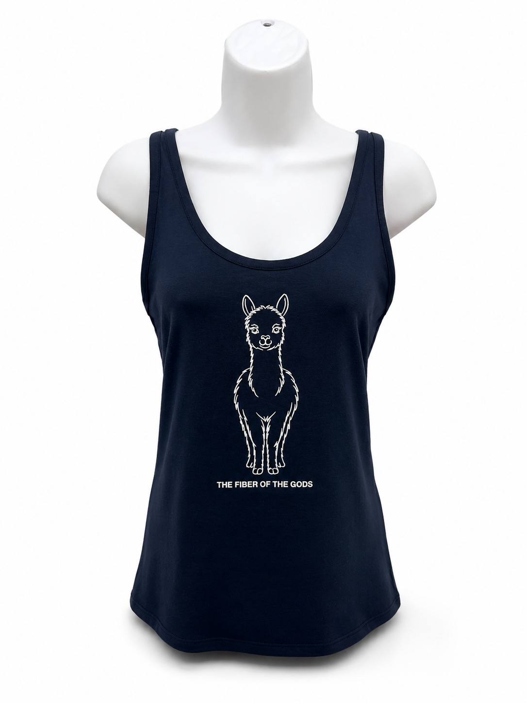 Women’s Navy Alpaca Tank Top – Lightweight Luxury Knit