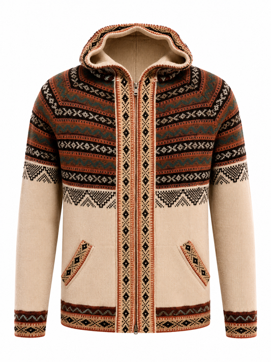 Light Brown Men Alpaca Sweater
