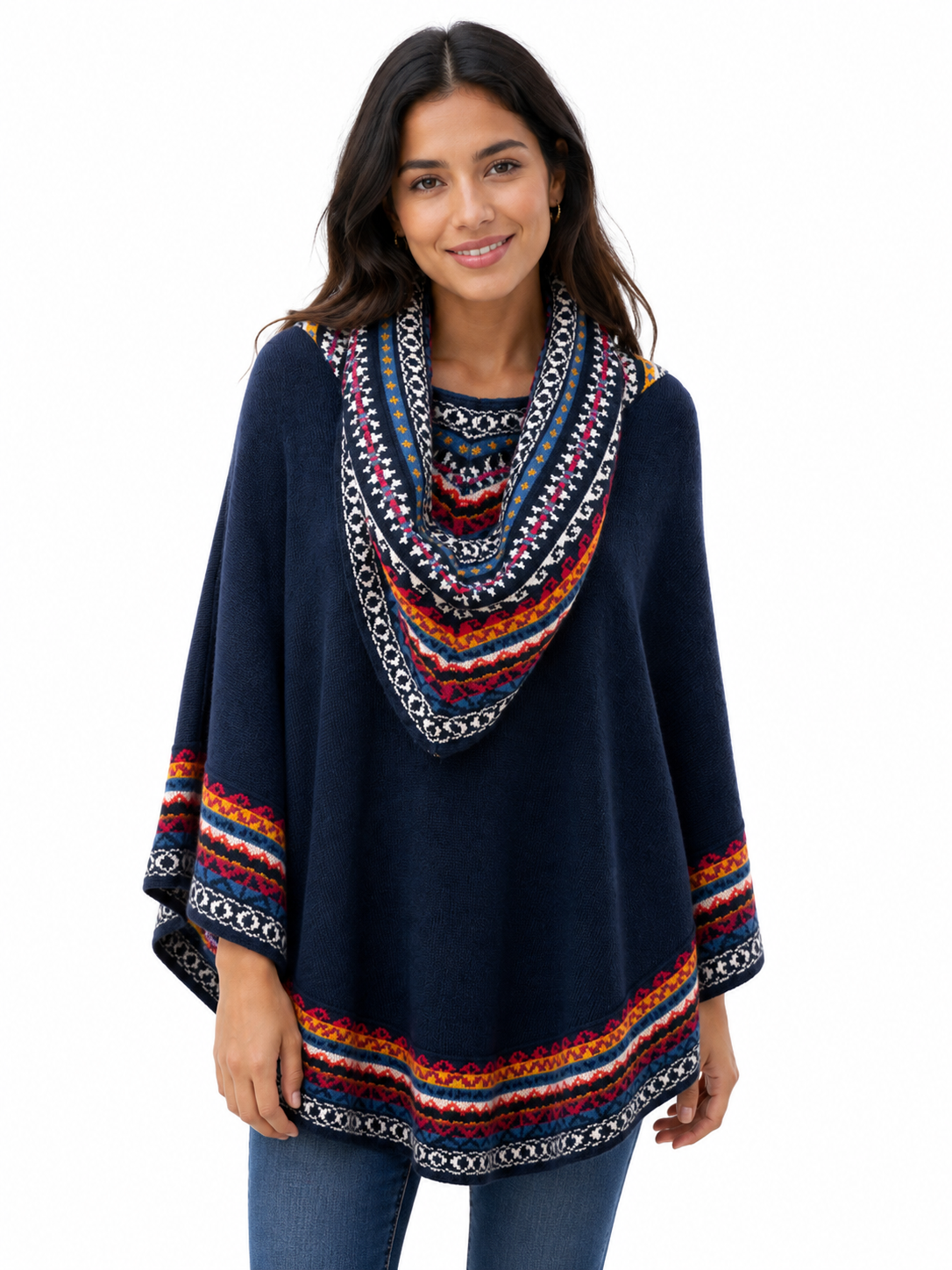 Alpaca Ruana Hoodie Sweater