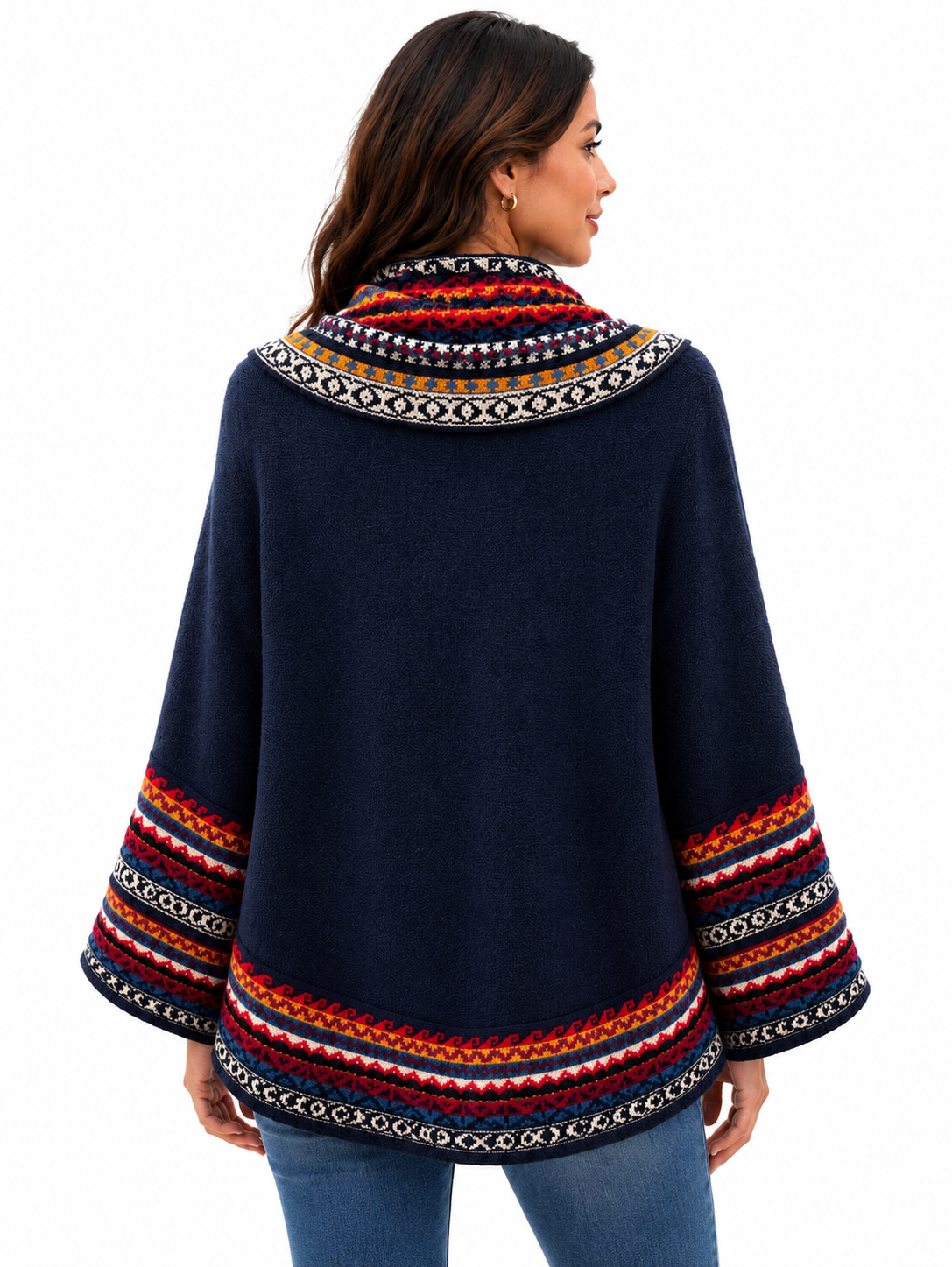 Alpaca Ruana Hoodie Sweater