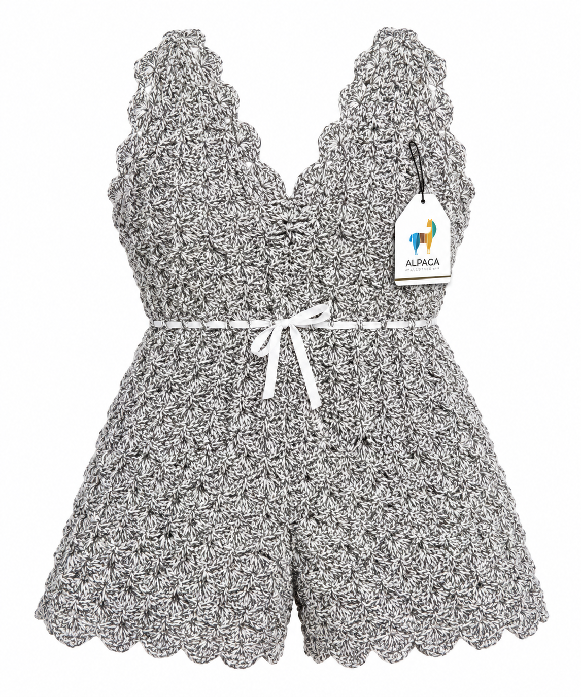 Andean Elegance Handmade Baby Alpaca Romper 🦙✨