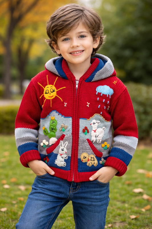 Red children sweater