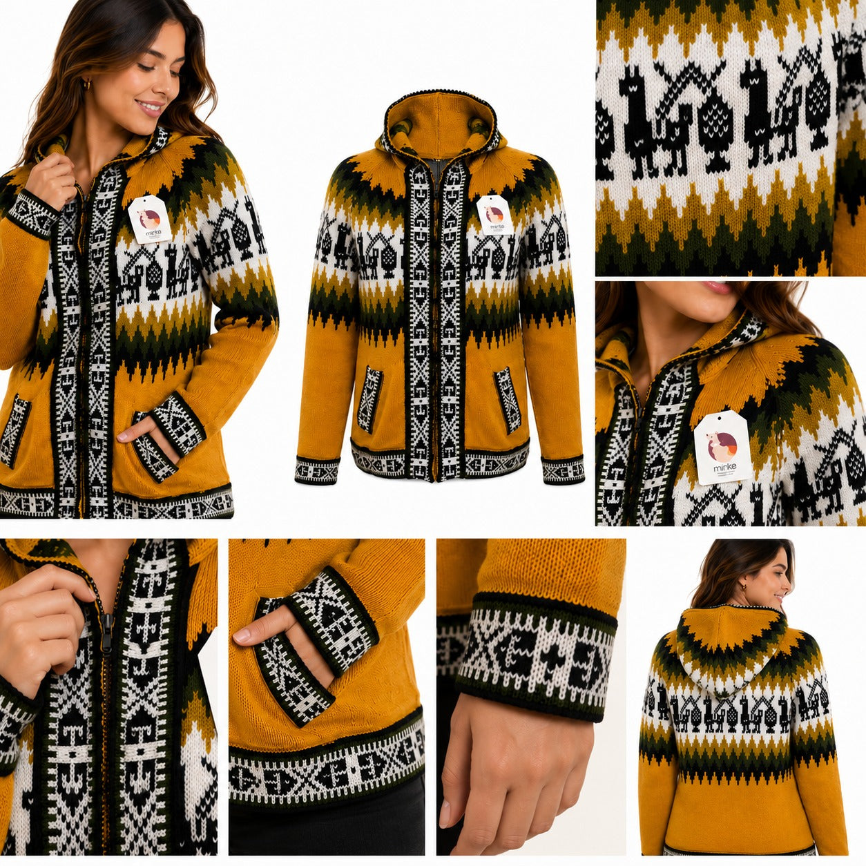 Andean Heritage Alpaca Hooded Sweater – Unisex
