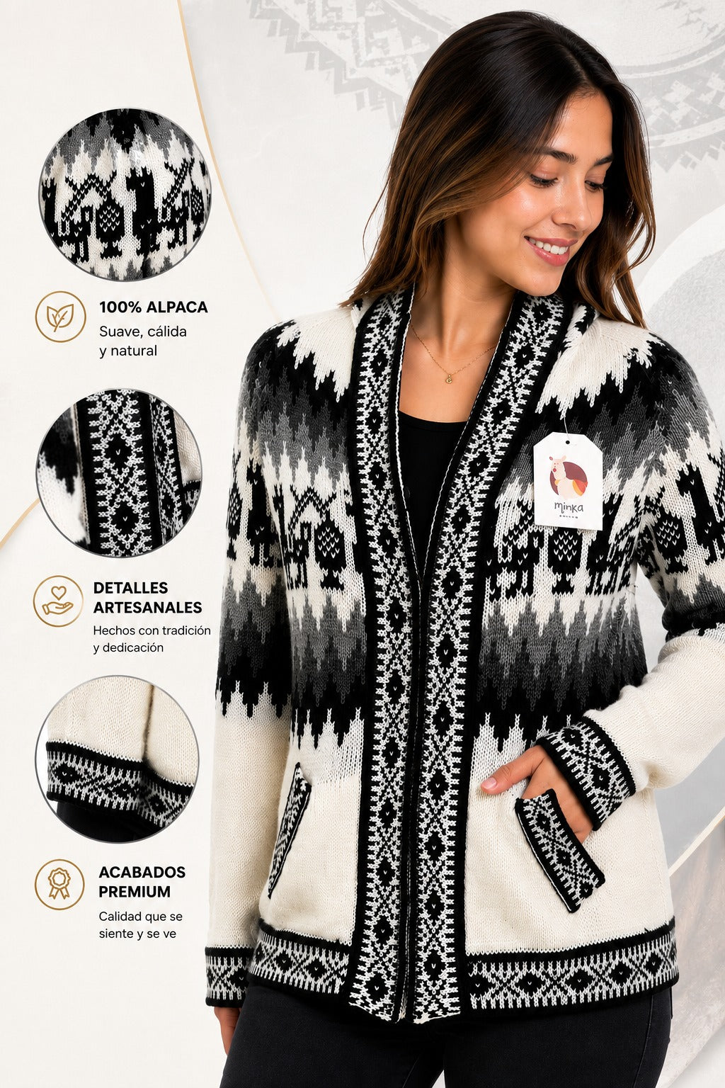 Andean Heritage Alpaca Hooded Sweater – Unisex