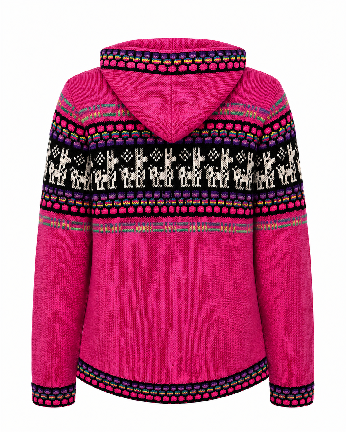 Andean Pink Alpaca Hooded Sweater