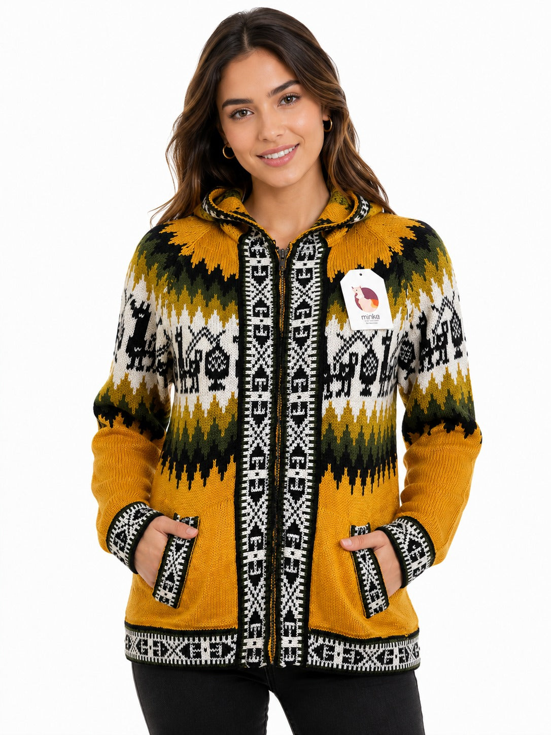 Andean Heritage Alpaca Hooded Sweater – Unisex